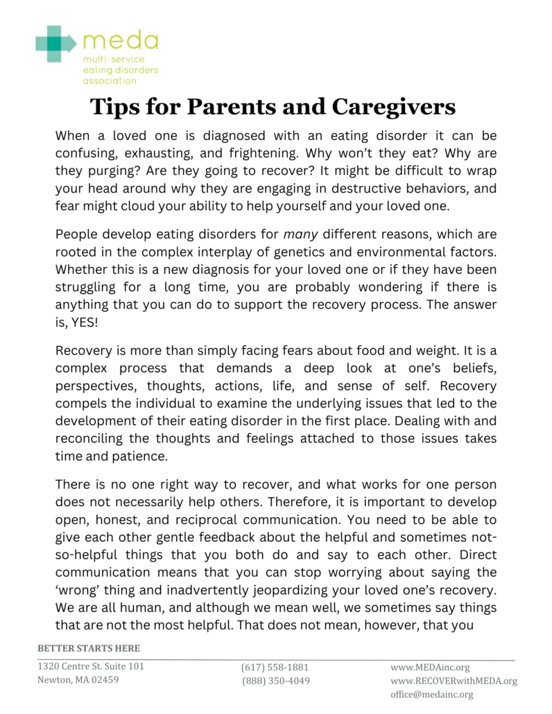 tips for parents and caregivers